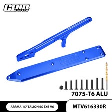 Soporte trasero de aleación GPM 7075 y soporte de placa de deslizamiento de chasis 6 mm ARRMA Talion 6S EXB V6