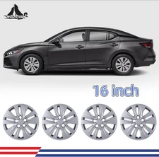 4PCS 16" Hub Caps Wheel Covers Snap On 2020-2025 NISSAN SENTRA For Steel Wheels 