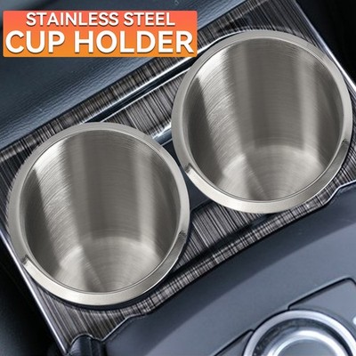 2Pcs Stainless Steel Cup Drink Holders Universal For Car Truck