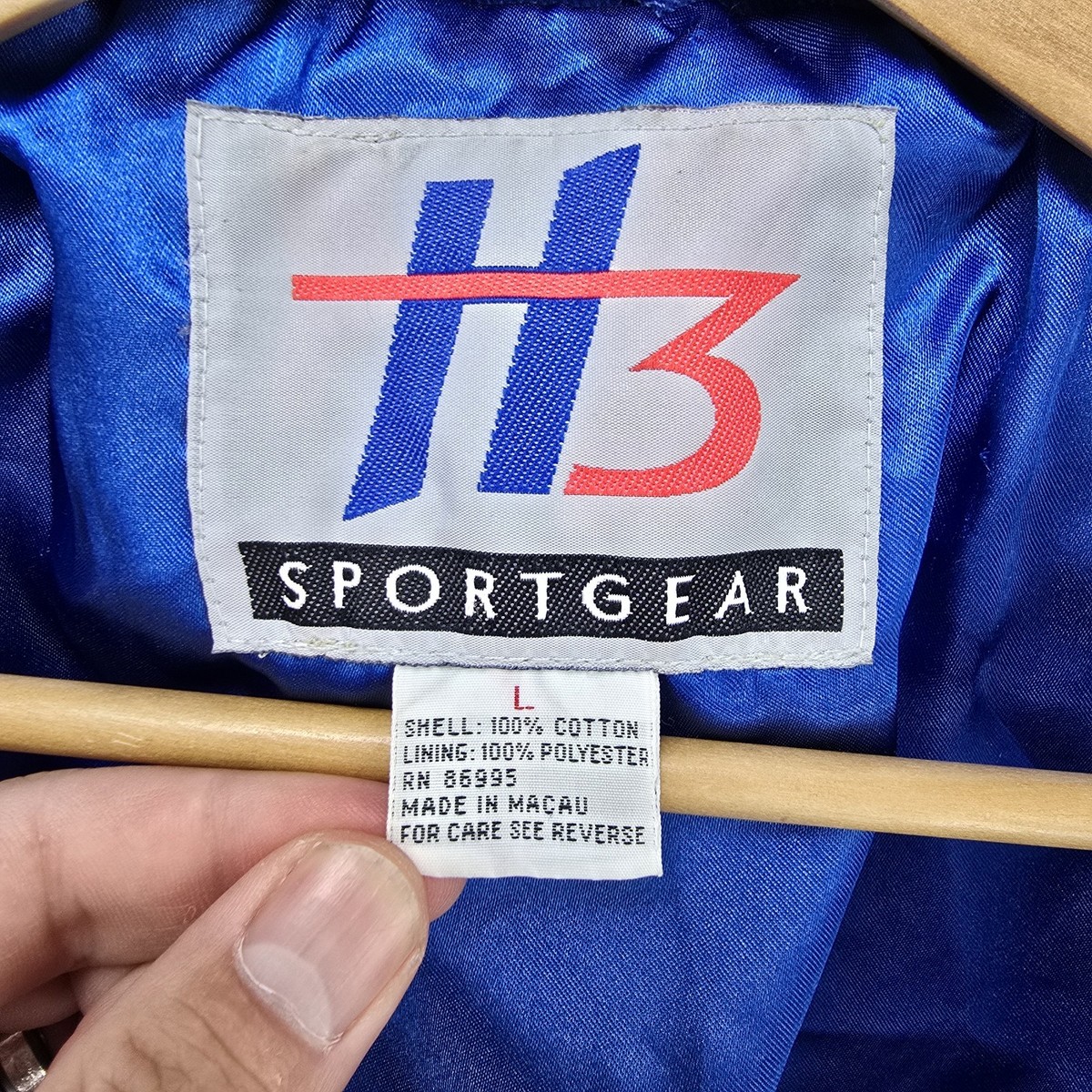 VTG NHRA Winston Drag Racing Jacket Mens Large Blue H3 Sportgear