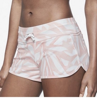 ATHLETA South Beach Kata Shorts Quartz Pink White Athletic Briefs #291943 Sz M