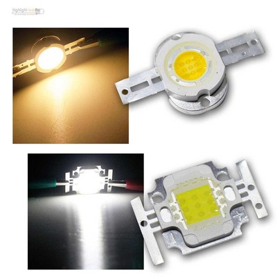 Highpower LED Chips 10W, eckig / rund, kalt / warm, Hochleistungs Emitter LEDs