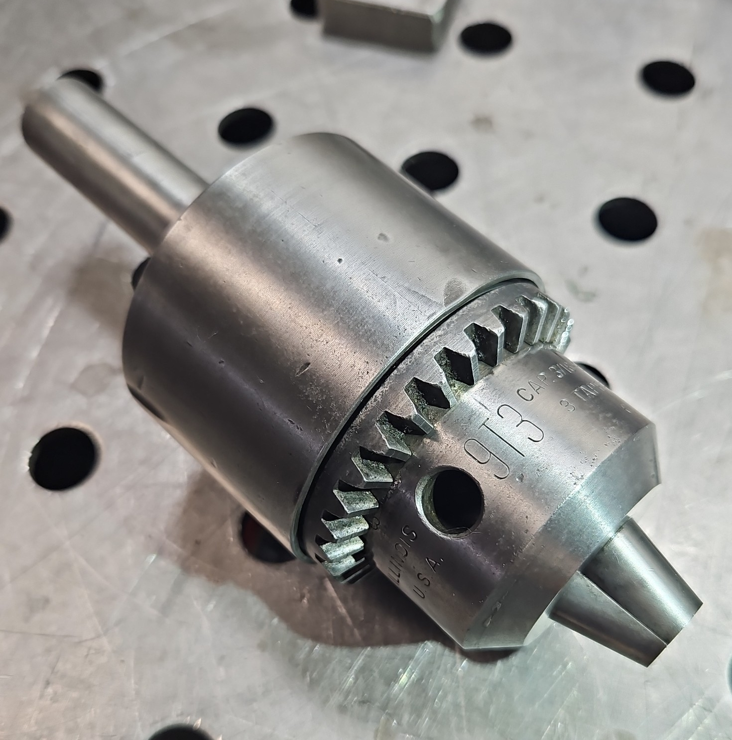 Supreme Chuck 913 Keyed Drill Chuck, Tapered Mount, 3 Taper Mounting Size