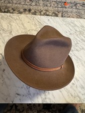 Vintage Eddie Bauer FEDORA Hat Lite Felt 100% Wool size 8 Made in U.S.A.