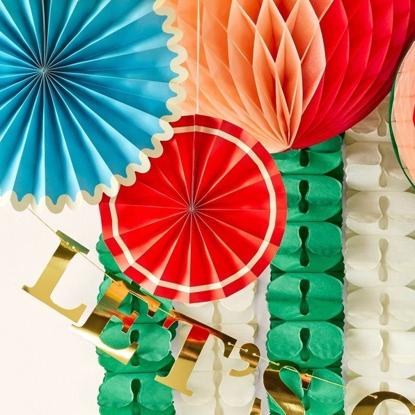 Kate Spade Multicolor Honeycomb - Streamer - Customizable Banner Party Decor Kit