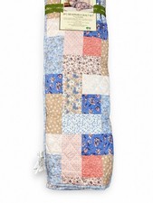 Vera Bradley Cottage Floral Quilt Set Full Queen 3pc Reversible Blue Patchwork