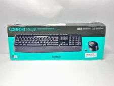 Logitech - MK345 Full-size Wireless Keyboard and Mouse Combo, Graphite