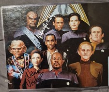 Star Trek Deep Space Nine Cast Signed Photo Armin Shimerman Nana Visitor