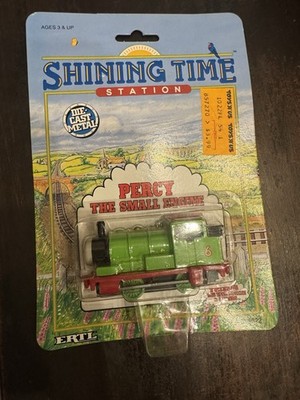 THOMAS & FRIENDS 1992 SHINING TIME ERTL PERCY THE SMALL ENGINE #1022 NEW ON CARD