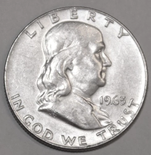 1963-D FRANKLIN HALF DOLLAR - Extra Fine/AU - #1236EB