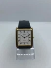 Vintage Seiko Lassale Tank Watch 6020-4100 Gold Tone Ultra-Thin Roman Dial