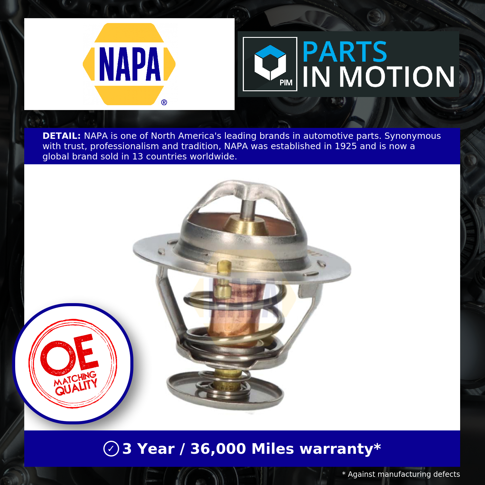 Coolant Thermostat Fits Citroen Daihatsu Fiat Ford Jaguar Land NAPA NTH1045 - Image 4
