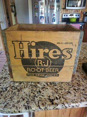 Vintage Hires Rootbeer Wood Shipping Box