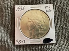 1835-P Peace, Silver Dollar. BU Gem, Very Rare. Super Blast White. MS+++++++