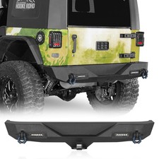 For Jeep Wrangler Jk Jku 2007 2018 Rear Bumper Steel Hitch Receiver D Ring Led For Jeep Wrangler Jk Jku 2007 2018 Rear Bumper Steel Hitch Receiver D Ring Led