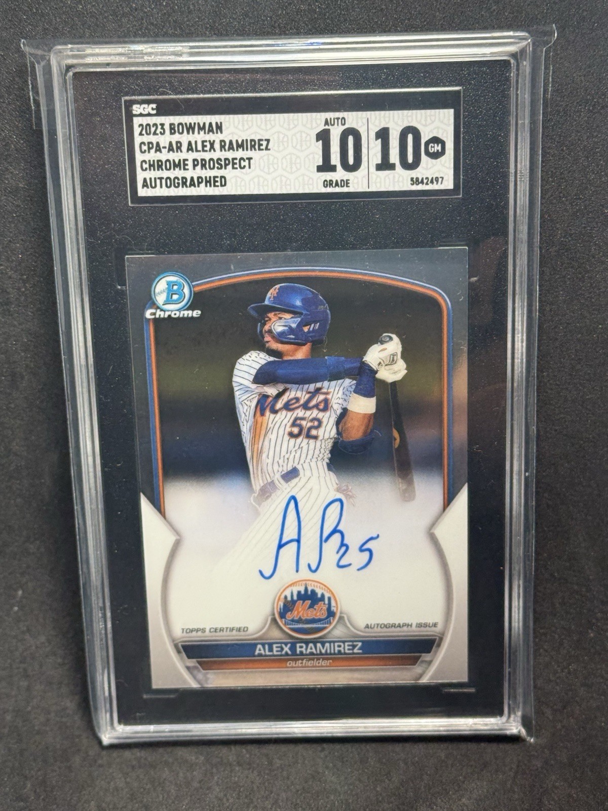 2023 1st Bowman Chrome Prospect Alex Ramirez #CPA-AR Auto SGC 10/10 Auto