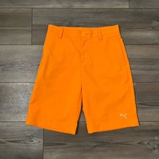 Puma Golf Boys Solid Tech Shorts Orange Size M