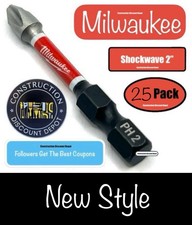 Bulk 25 Phillips PH2 Milwaukee Shockwave Impact Duty Bit 2" Drill Bits
