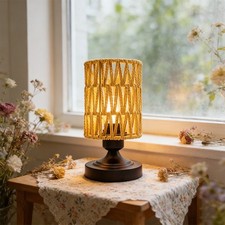 Rattan Lampen kabellos wiederaufladbar für Terrasse Wohnzimmer Schlafzimmer I2Z66983
