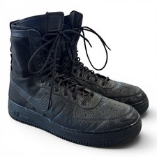 Nike SF Air Force 1 AF1 Triple Negro Zapatos Hombres 10 864024-003 Bota de Combate
