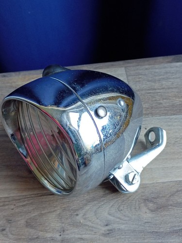 Chrome Bullet Bicycle Headlight Retro Teardrop Vintage Bike Bucket Light