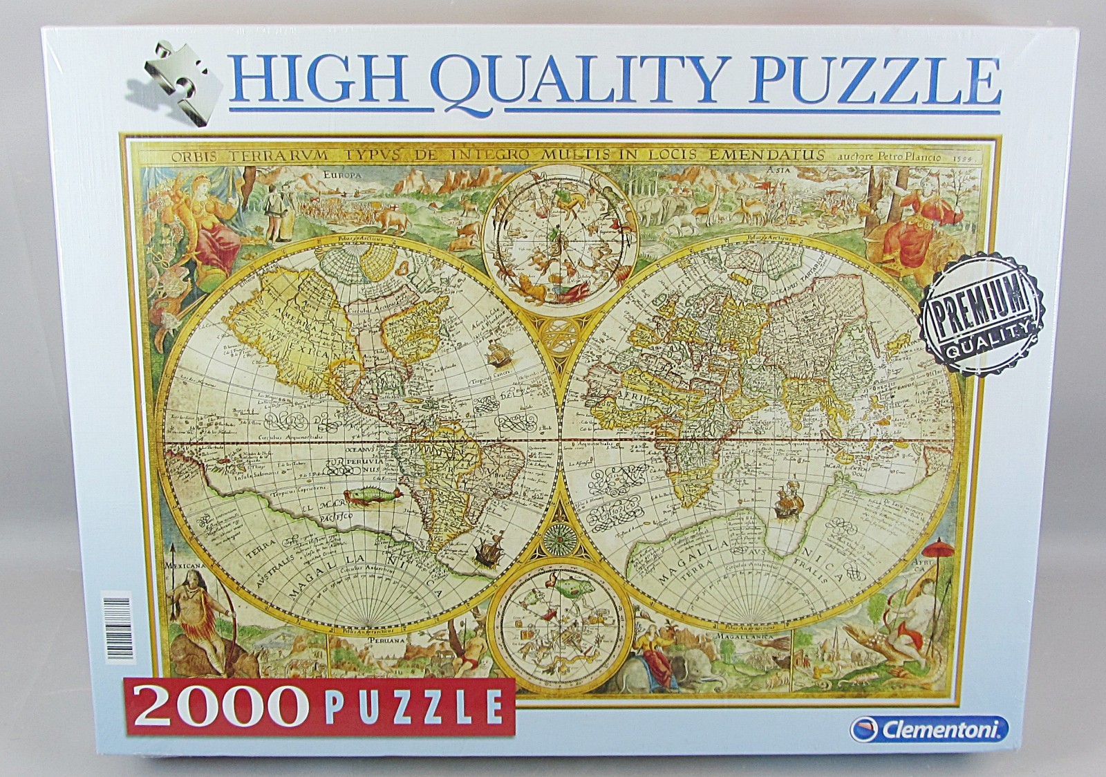 Clementoni 2000 Piece Jigsaw Puzzle Ancient Map Of The World - Factory Sealed