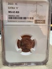 2023  EXTRA ' V ' ERROR VDB V LINCOLN SHIELD PENNY NGC MS65 RD CENT RARE VARIETY — photo 1