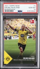 2021 TOPPS NOW BUNDESLIGA #5 ERLING HAALAND PSA 10