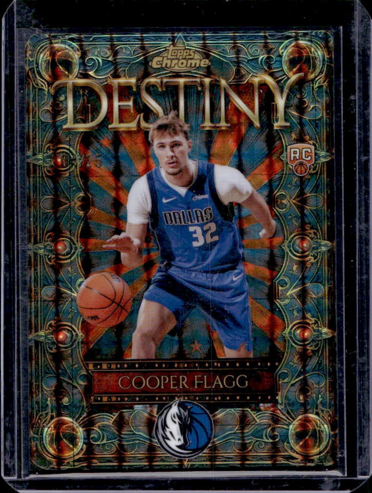 2025-26 Topps Chrome Cooper Flagg Destiny RC Geometric Orange Refractor #/25