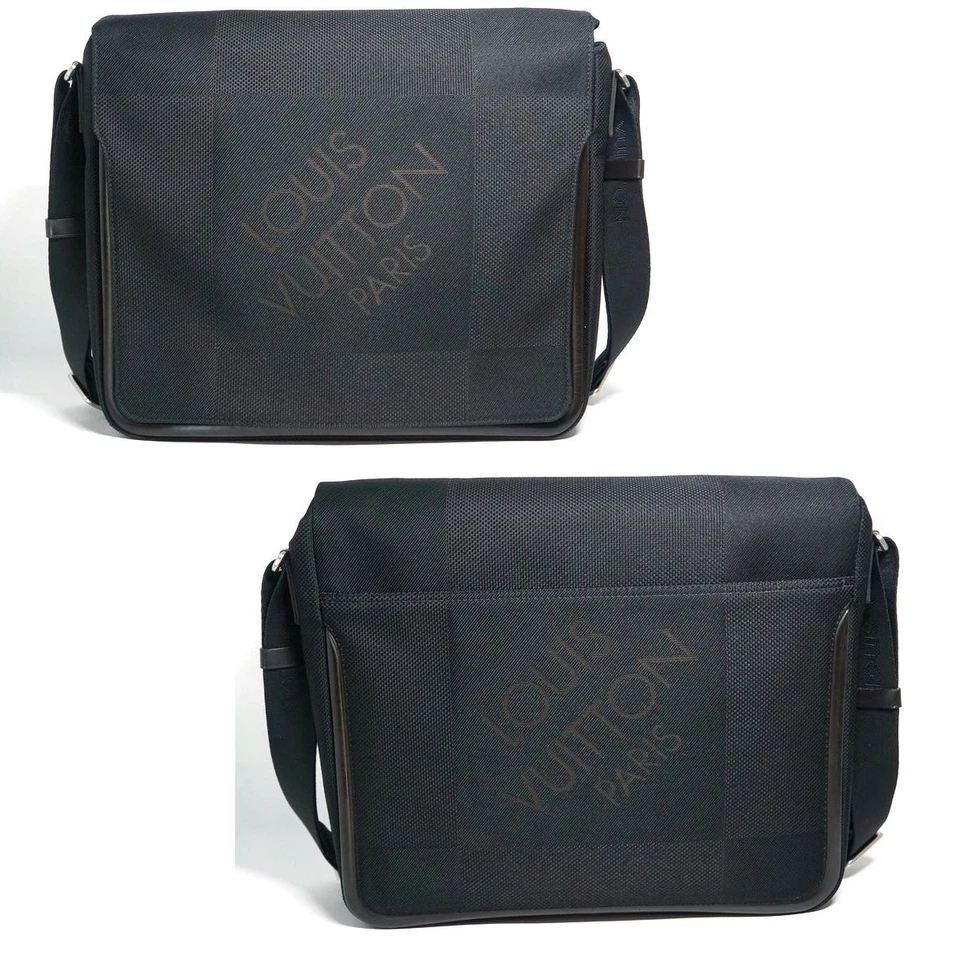 Bolso de hombro mensajero Damier Geant M93032 negro negro LOUIS VUITTON Foto 2 de 4