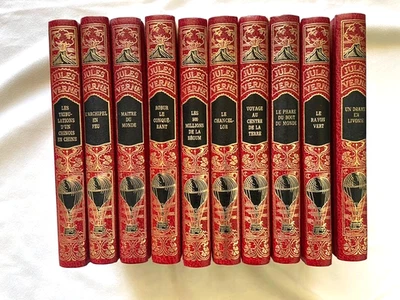 JULES VERNE EDITIONS FAMOT GENEVE 1979 LOT 10 VOLUMES - Photo 1/2