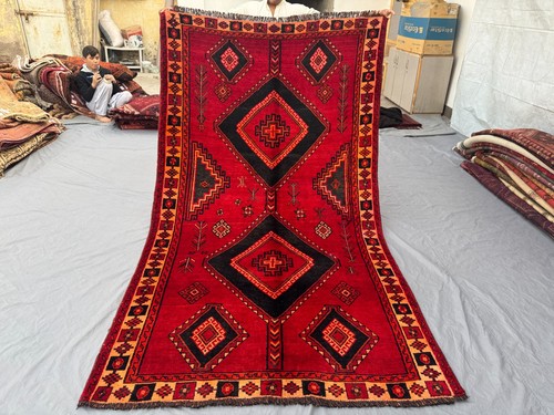 Vintage Turkish Hand-Knotted Tribal Wool Rug, Soft and Durable Nomadic Floor Rug