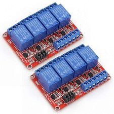 2PCS 4 Channel 12V Relay Module with Optocoupler High or Low Level Trigger Ex...