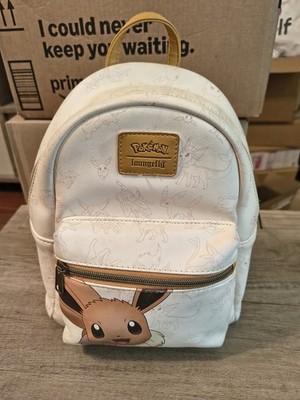 Loungefly Pokémon Eevee Mini Backpack - Rare Nintendo Collectible white/tan