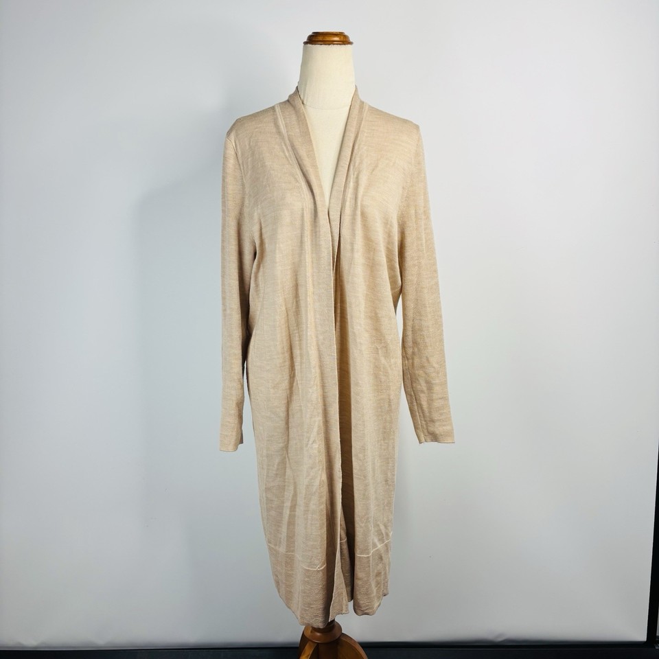 Target Preview 100% Australian Merino Wool Fine Knit Long Cardigan Size Medium