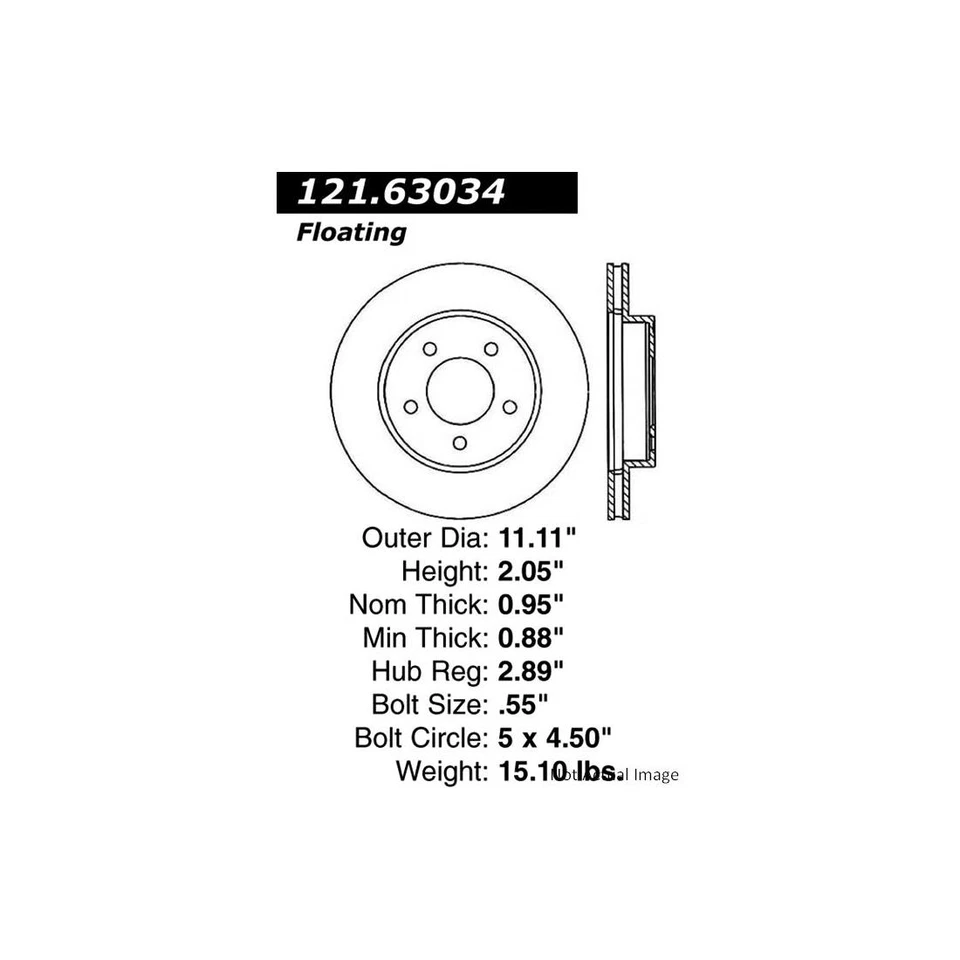 Rotor de freno de disco delantero C-Tek para Dodge Intrepid 1993-1997 Foto 3 de 4