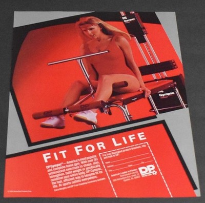 1985 Print Ad Sexy Fashion Leotard Long Legs Blonde Lady DP Exercise Workout ATP
