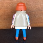 1992 Geobra Playmobil Red  Hair Blue Check Print Plaid Shirt Blue Pants Figure — photo 3