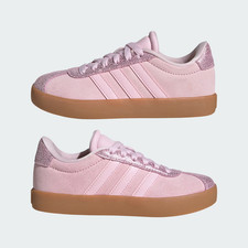 adidas VL Court 3.0 K Kids Sneakers Clear Pink Gum JS3484 US Sz 6.5 New in Box