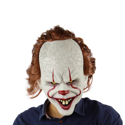 Pennywise Clownmaske Stephen King's IT Halloween Cosplay Vollmaske Kostüm - Bild 5 von 7