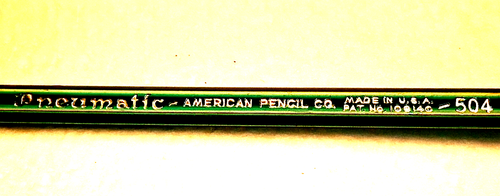 "PNEUMATIC ~ American Pencil Co. Made in U.S.A/Pat. ...~504" Grün/Wt. Kanten Bleistift - Bild 4 von 22