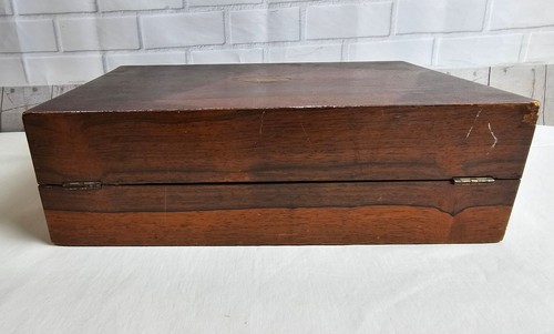 Antique English Compartment Portable Traveling Writing Lap Desk Box No Key - Picture 16 of 20