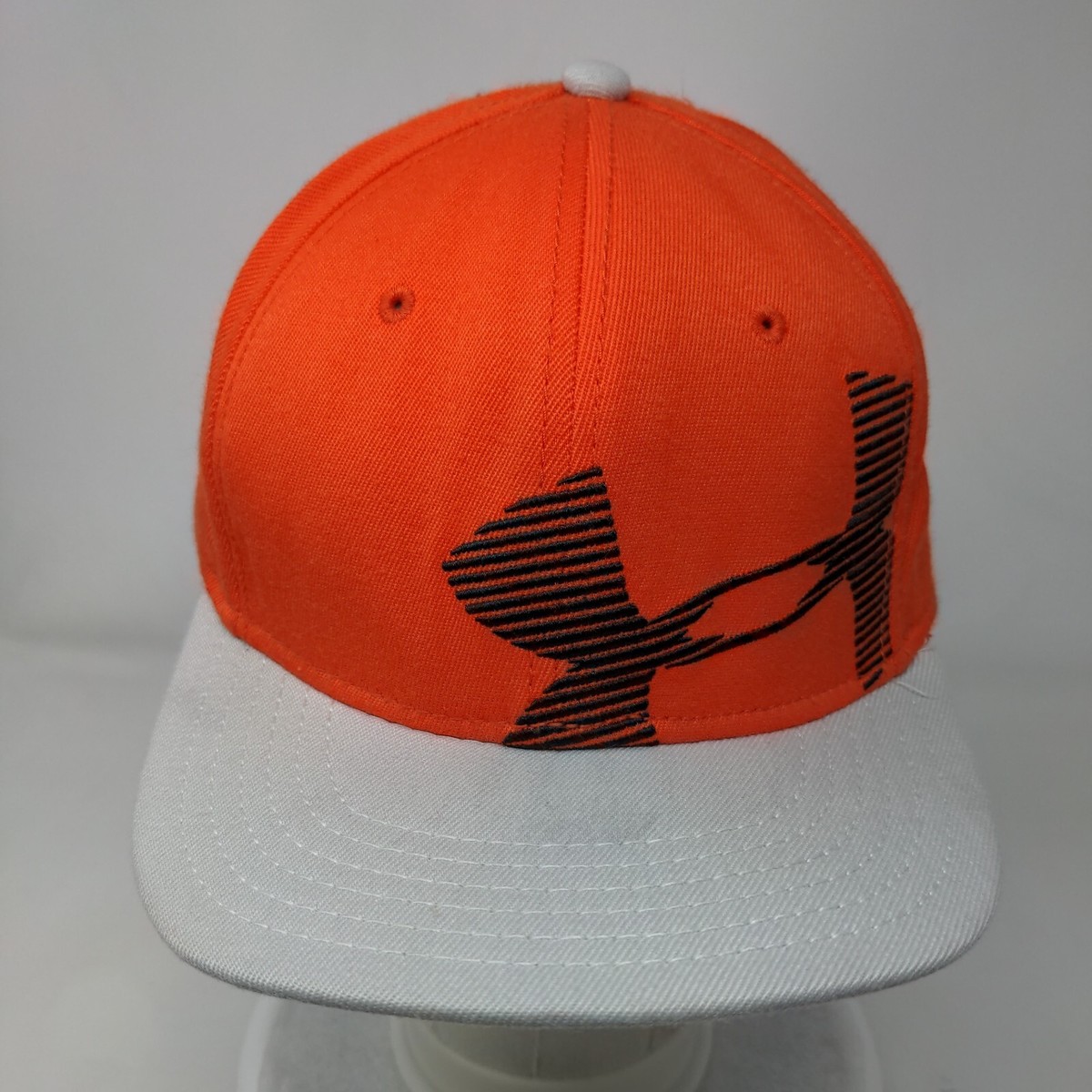 Under Armour Fitted Hat Orange L/XL Colorblock Embroidered Vent Holes