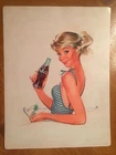 Tin Sign Vintage Coca-Cola Pinup Girl