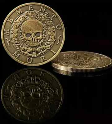 Münze Memento Mori - Carpe Diem - Stoizismus Stoiker Philosophie - Kupfermünze 