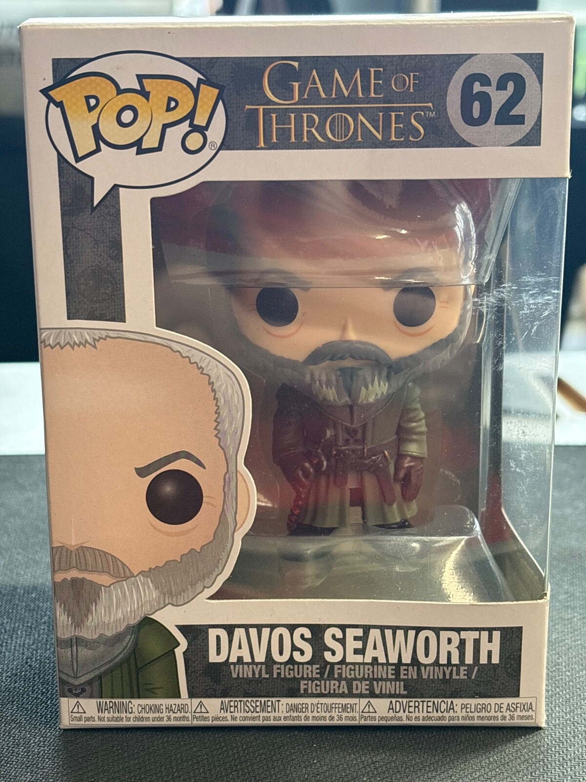 Funko Pop! Figura Vinilo Televisión Juego De Tronos Davos Seaworth #62 Dañada