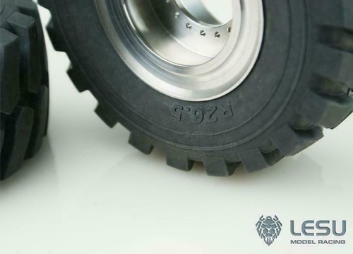LESU Stainless Steel Wheel Hubs Metal for 1/15 Loader Truck RC Cars Model Spare - Picture 5 of 7