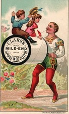 1880s-90s Kids on Spool Circus Performer Clark's Mile-End Thomas Russell