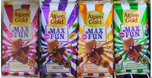 Chocolate Alpen Gold MAX FUN bar 150g. Russia. Choose - Set 2, 5, 10, 17 Pcs