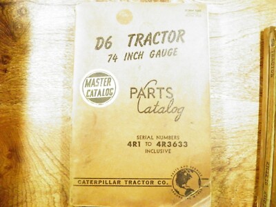 CAT CATERPILLAR D6 TRACTOR 4R1-3633 PARTS BOOK